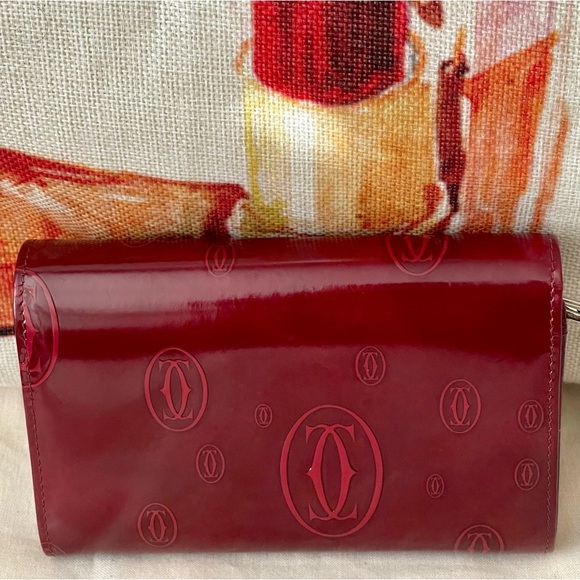 CARTIER PARIS Patent Leather⭐️Happy Birthday⭐️Stunning Zipper-Pull⭐️AuThEnTiC - Picture 3 of 16